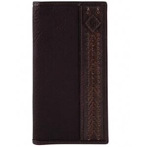 NEW RED DIRT HAT COMPANY men's genuine leather arrow stitch rodeo wallet in dark